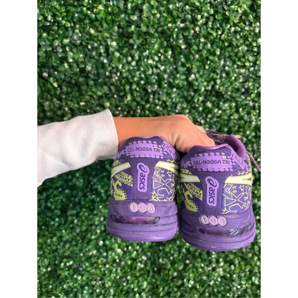Asics Purple and Lime Athletic Shoes - Picture 3 of 8